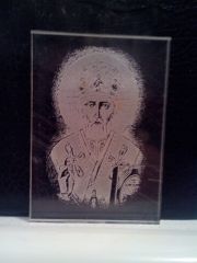 Икона, гравировка на оргстекле