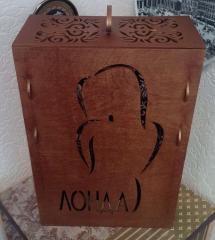 Подарочный футляр "Звон бокалов" вид сзади